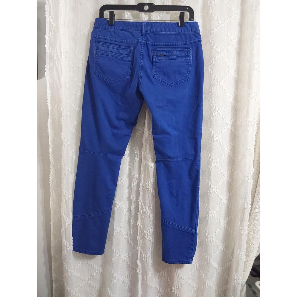 Free People Blue Moto Skinny Jeans Utility Cargo Pants Size 29 Cobalt 61855-1651